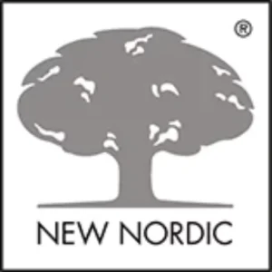 The New Nordic logo featuring a silver tree symbol.