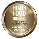 Health Food Business – Highly Commended Best Beauty & Bodycare award badge