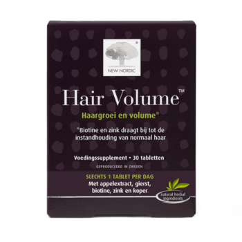 New Nordic Hair Volume™ tablets with apple extract, help maintain normal hair, skin, and nail health.