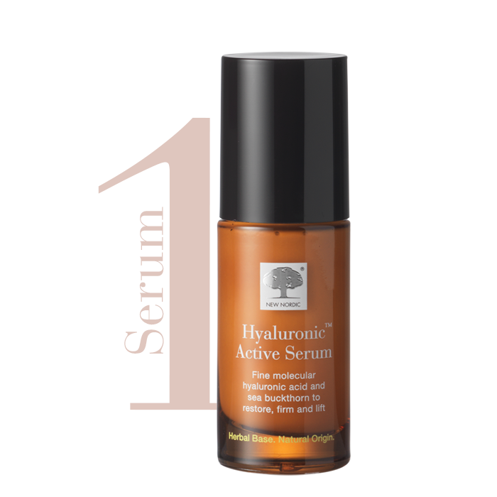 Step 1 Hyaluronic Active™ Eye Cream shown as the first step in a skincare routine.