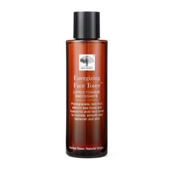 New Nordic Energising Face™ Toner moisturises, softens, and brightens skin with pomegranate, red seaweed, and hyaluronic acid.