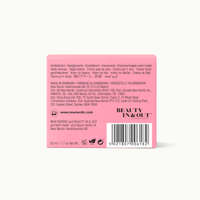 Achterkant van de Hyaluronic Active™ Cream verpakking.