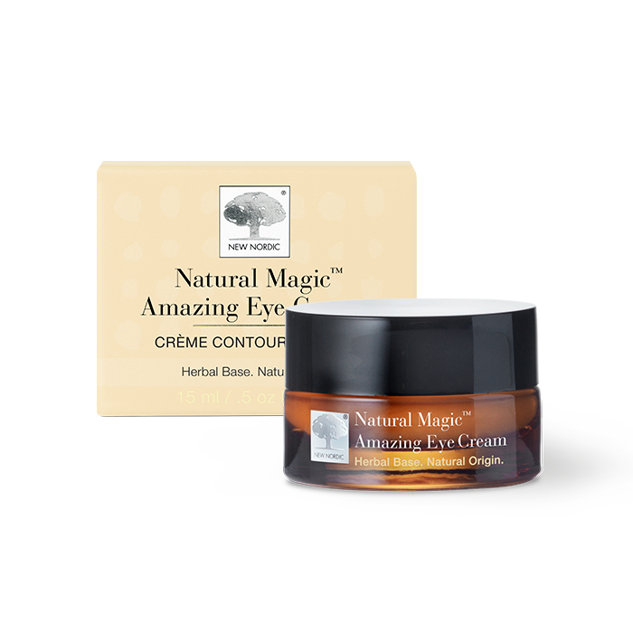 Natural Magic™: The Difference is Noticeable 6 New Nordic Natural Magic™ Amazing Eye Cream, lifts and firms the eye area while moisturizing and protecting skin with hyaluronic acid, sea buckthorn, sunflower oil, vitamin E, and pomegranate.