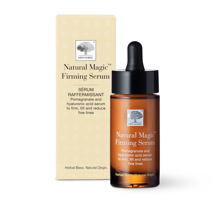 Natural Magic™: The Difference is Noticeable 4 New Nordic Natural Magic™ Firming Serum, firms, lifts, and reduces fine lines with pomegranate, hyaluronic acid, and sea buckthorn.