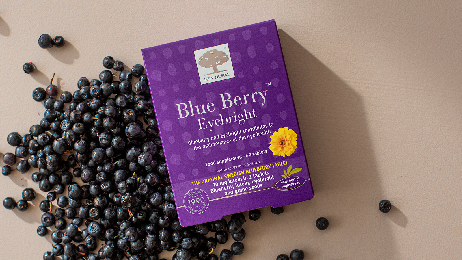 Eye supplement to keep your Eyes healthy for years to come - The original Blue Berry™ Goodness 32 New Nordic Blue Berry™ Eyebright with blueberries, helps maintain healthy eyes and vision.