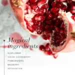 Magical ingredients of Pigment Clear™ Hand Cream, including sunflower, indian gooseberry and pomegranate.