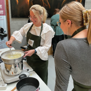 Herbal Schools 28 Woman experimenting with herbs at a herbal school event.
