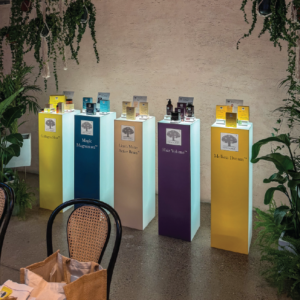 Herbal Schools 6 New Nordic products displayed at the herbal school event.