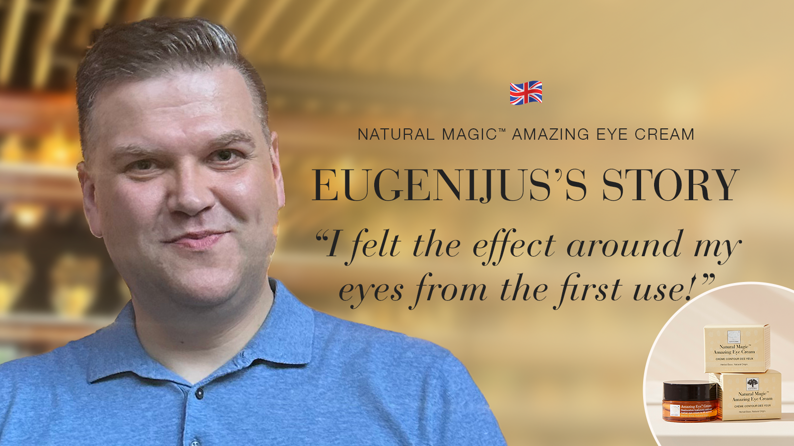 Natural Magic: How I Beat Oily Skin and Fine Lines 10 Natural Magic anti-ageing skin care testimonial Eugenijus's story quote