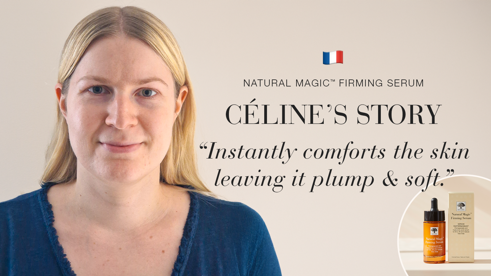 Transparent Testing 6 Natural Magic anti-ageing skin care testimonial celine's story quote