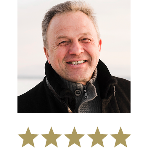 Active Magnesium™ Taurate 9 Glimlachende man met vijf sterren eronder