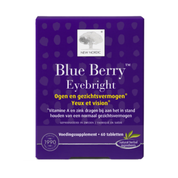 New Nordic Blue Berry™ Eyebright tabletten met blauwe bessen en kruiden, helpen het behoud van een normaal gezichtsvermogen en gezonde ogen.