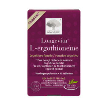 Longevita™ L-ergothioneïne verpakking met zink, helpt het behoud van een normale cognitieve functie.