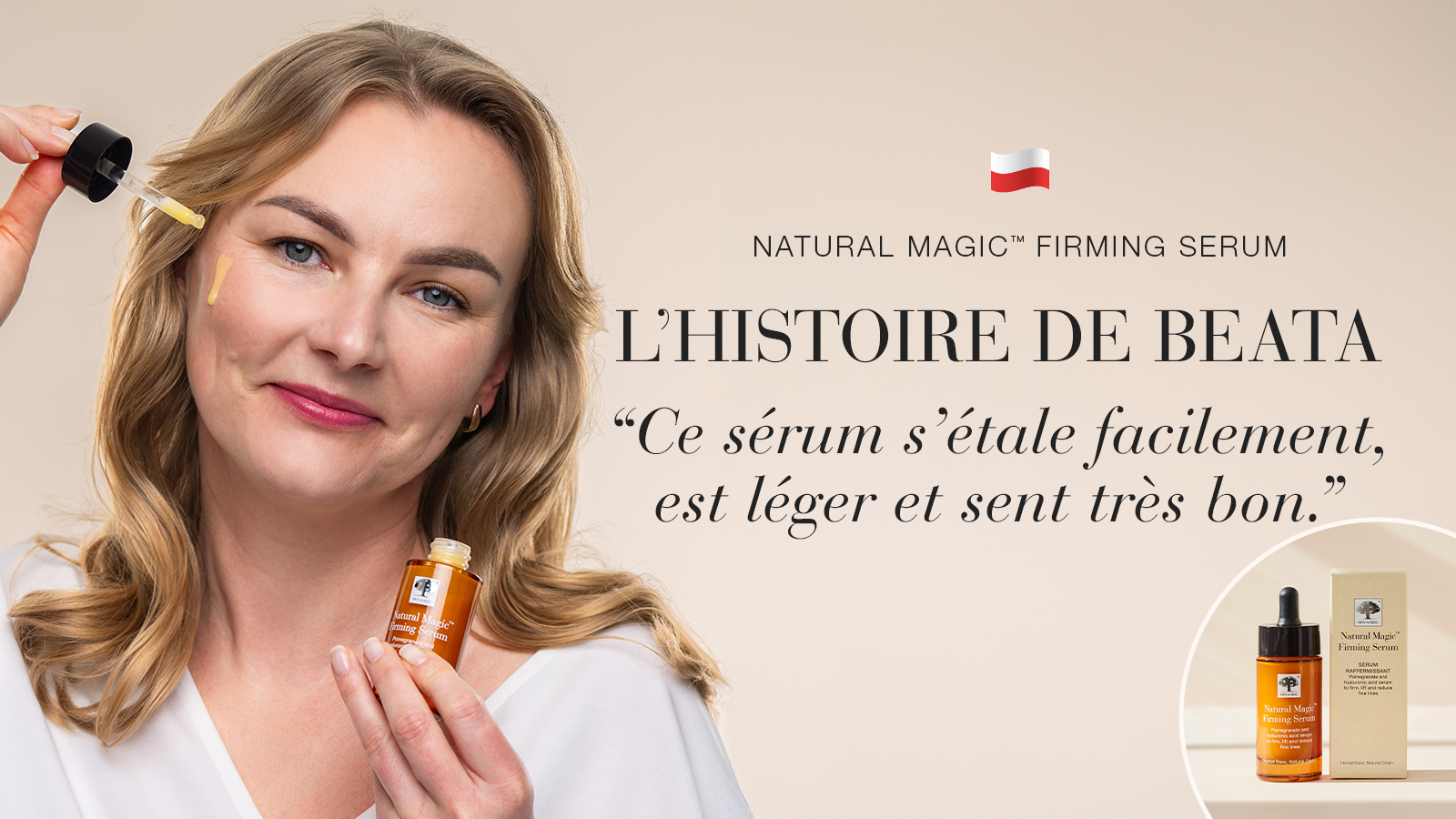 Natural Magic™ Amazing Eye Cream 17 i NaturalMagic Anti AgeingCream Testimonial banner Beata PL 2025 FR DesktopMobile